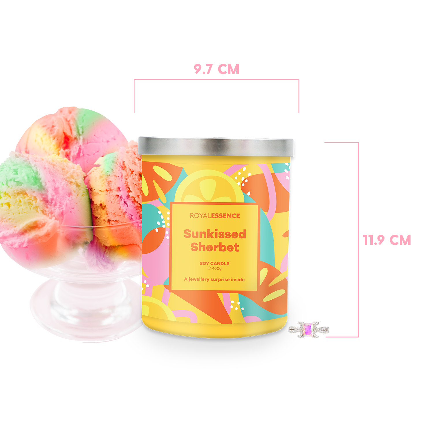 Sonnengeküsstes Sorbet (Kerze)