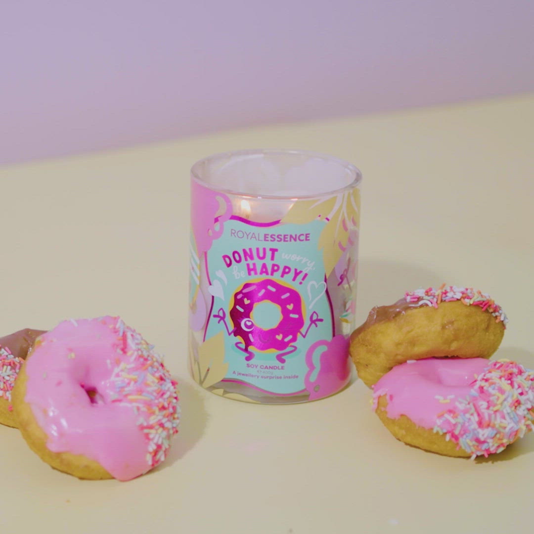 Donut-Sorge, sei glücklich (Kerze)