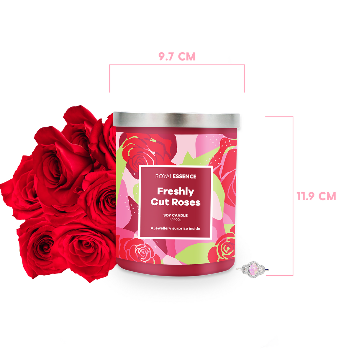 Frisch geschnittene Rosen (Kerze)