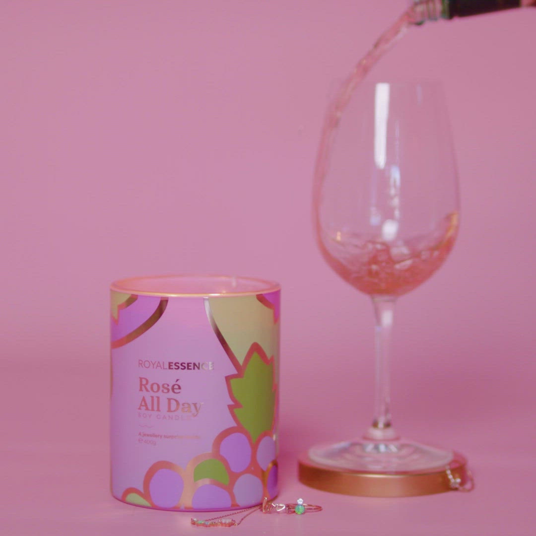 Rose den ganzen Tag (Kerze)