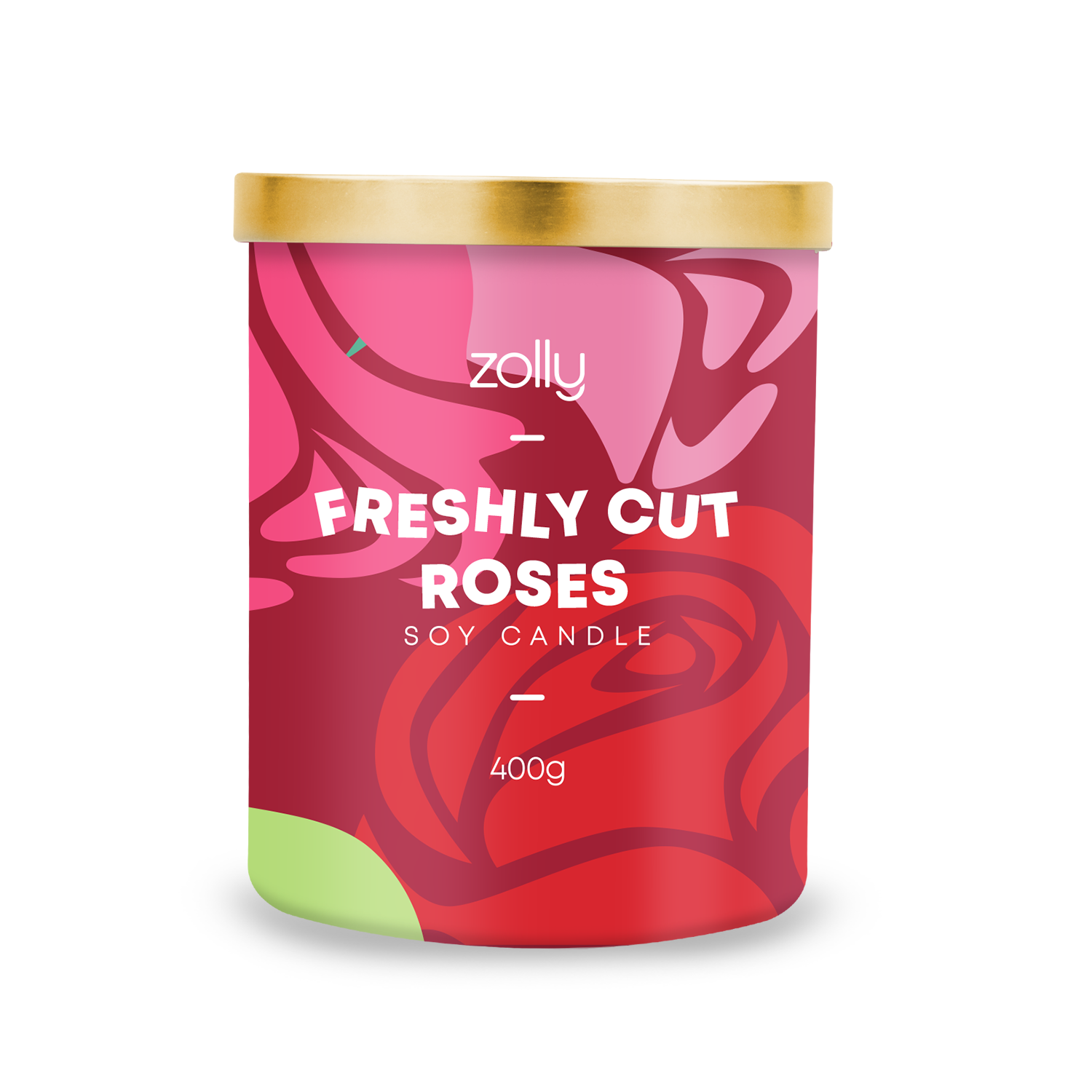 Frisch geschnittene Rosenkerze 400g