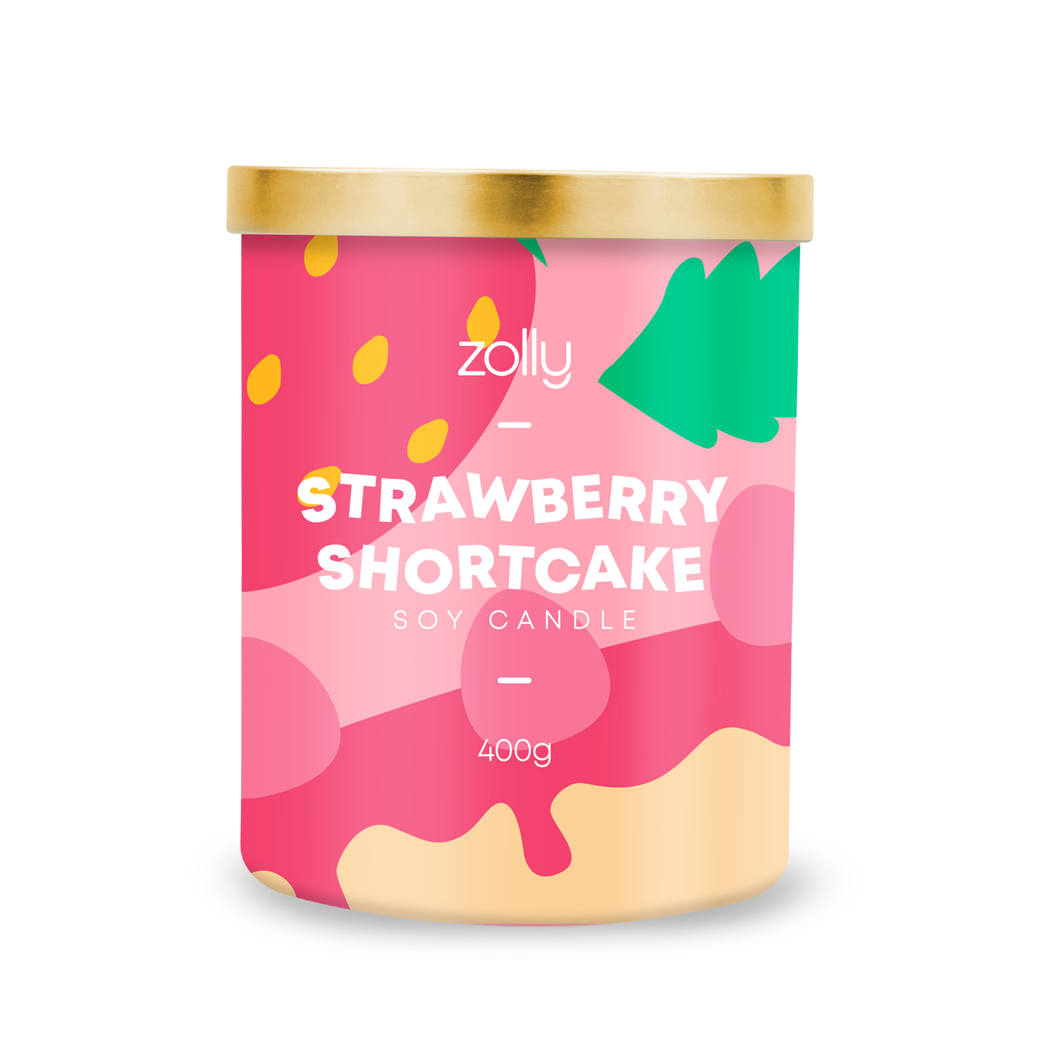 Erdbeer-Shortcake-Kerze 400g