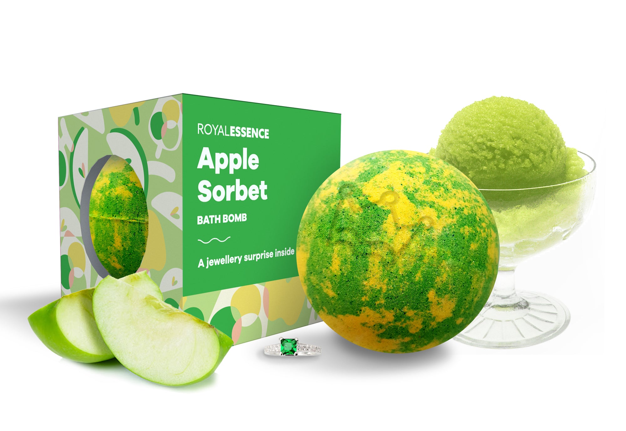 Apfelsorbet (Badebombe)