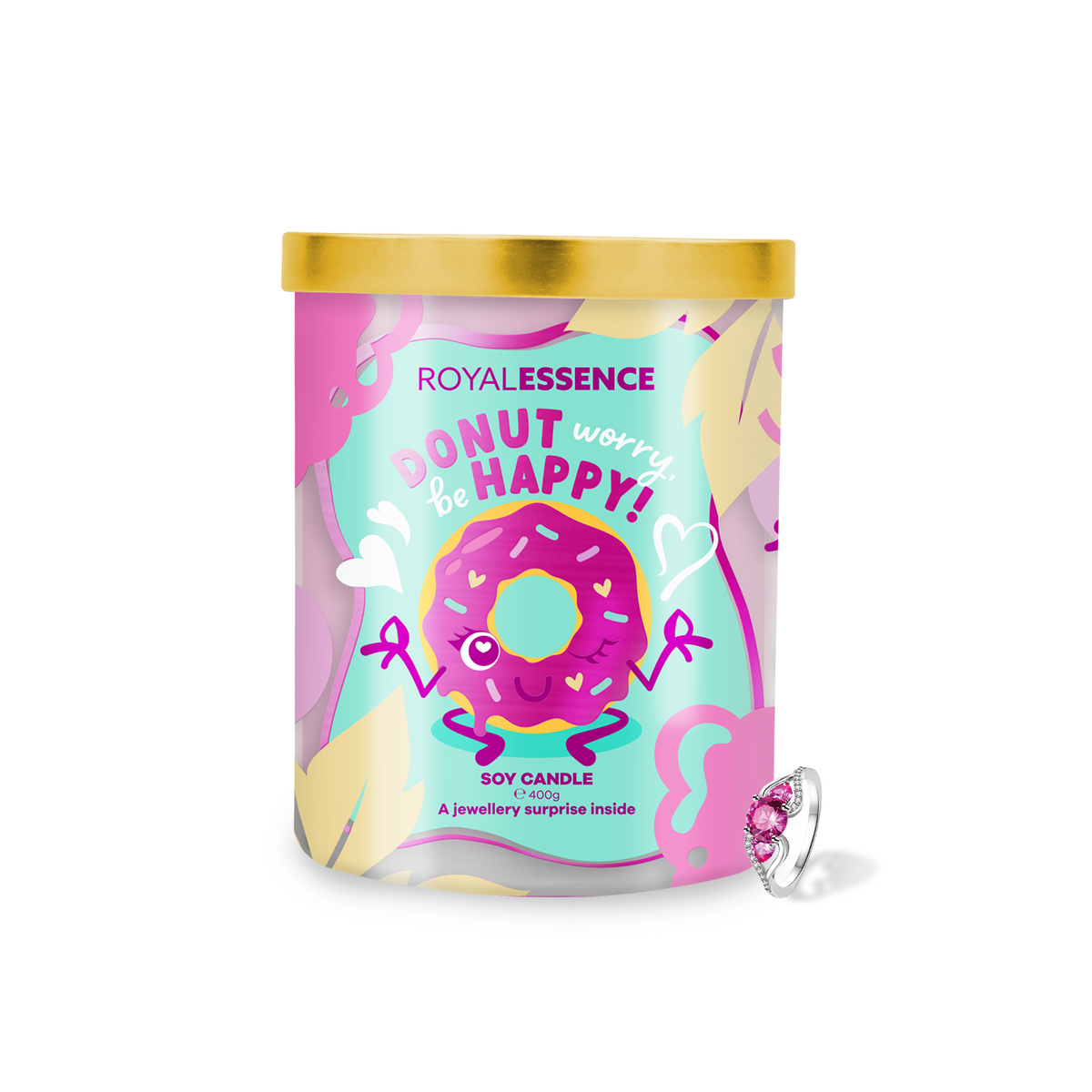 Donut-Sorge, sei glücklich (Kerze)