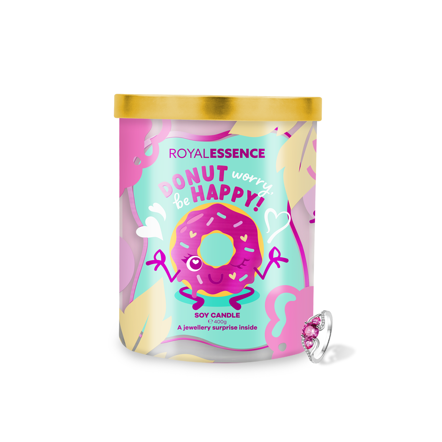 Donut-Sorge, sei glücklich (Kerze)