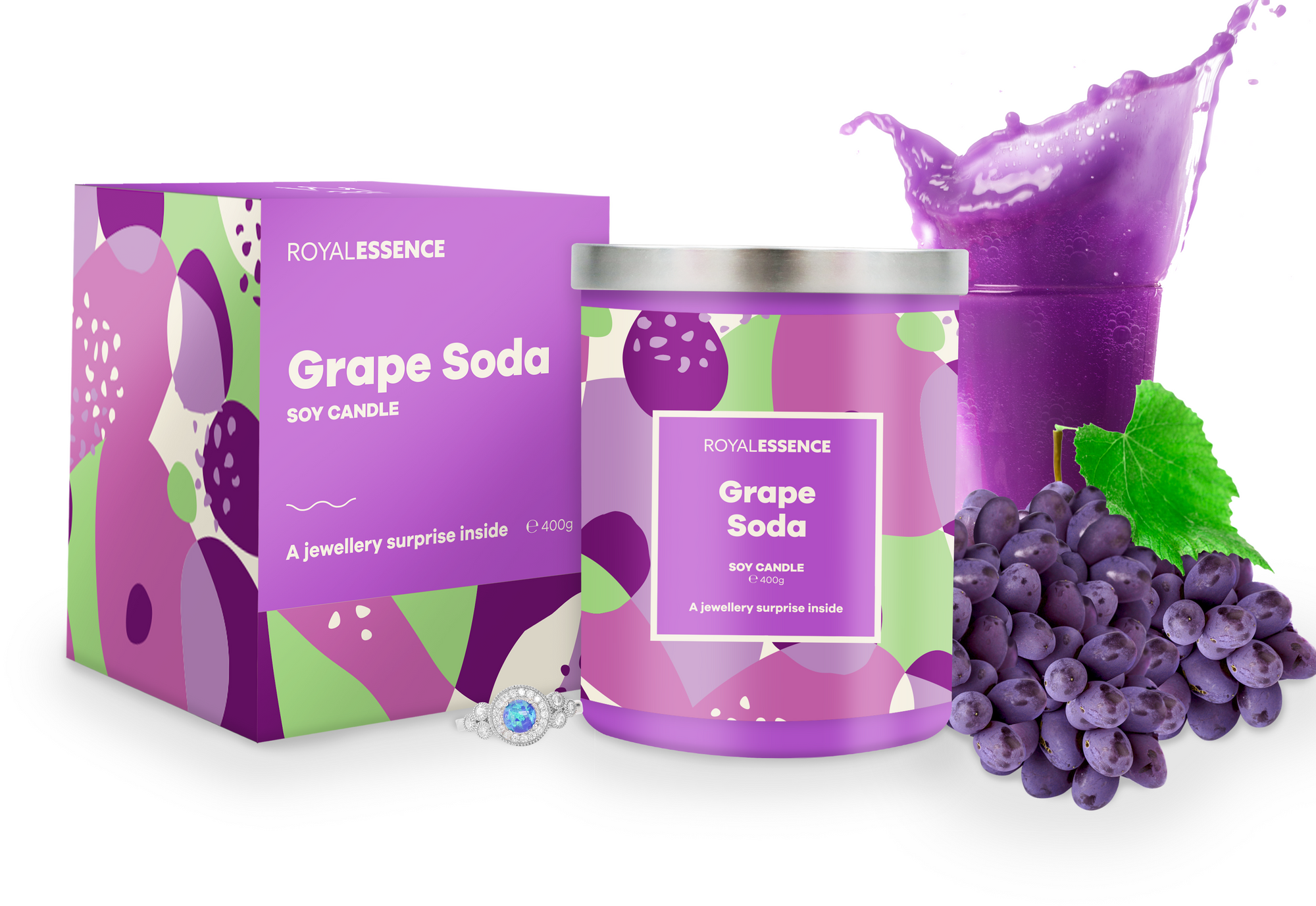 Traubensoda (Kerze)