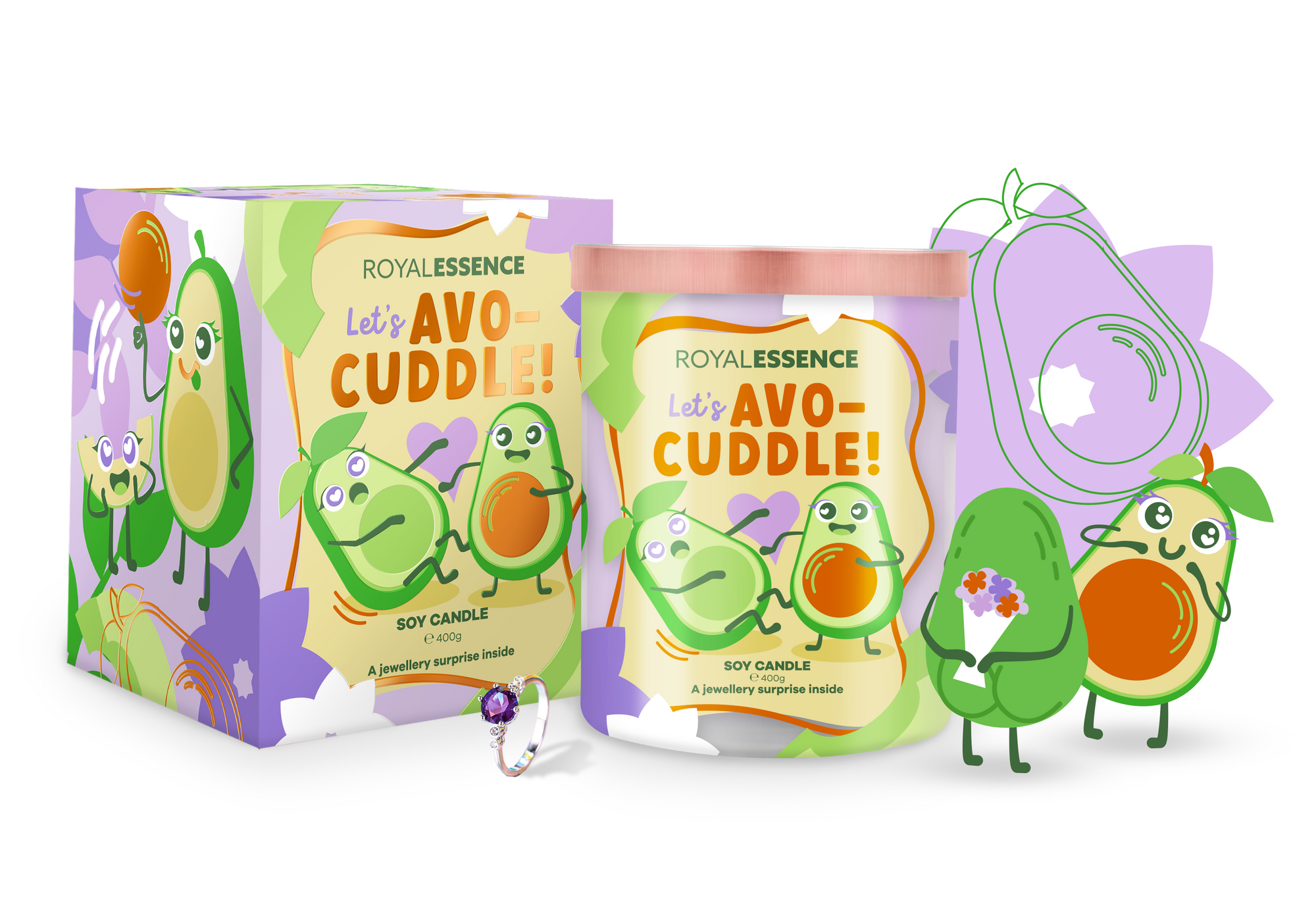 Let's Avo-cuddle (Kerze)
