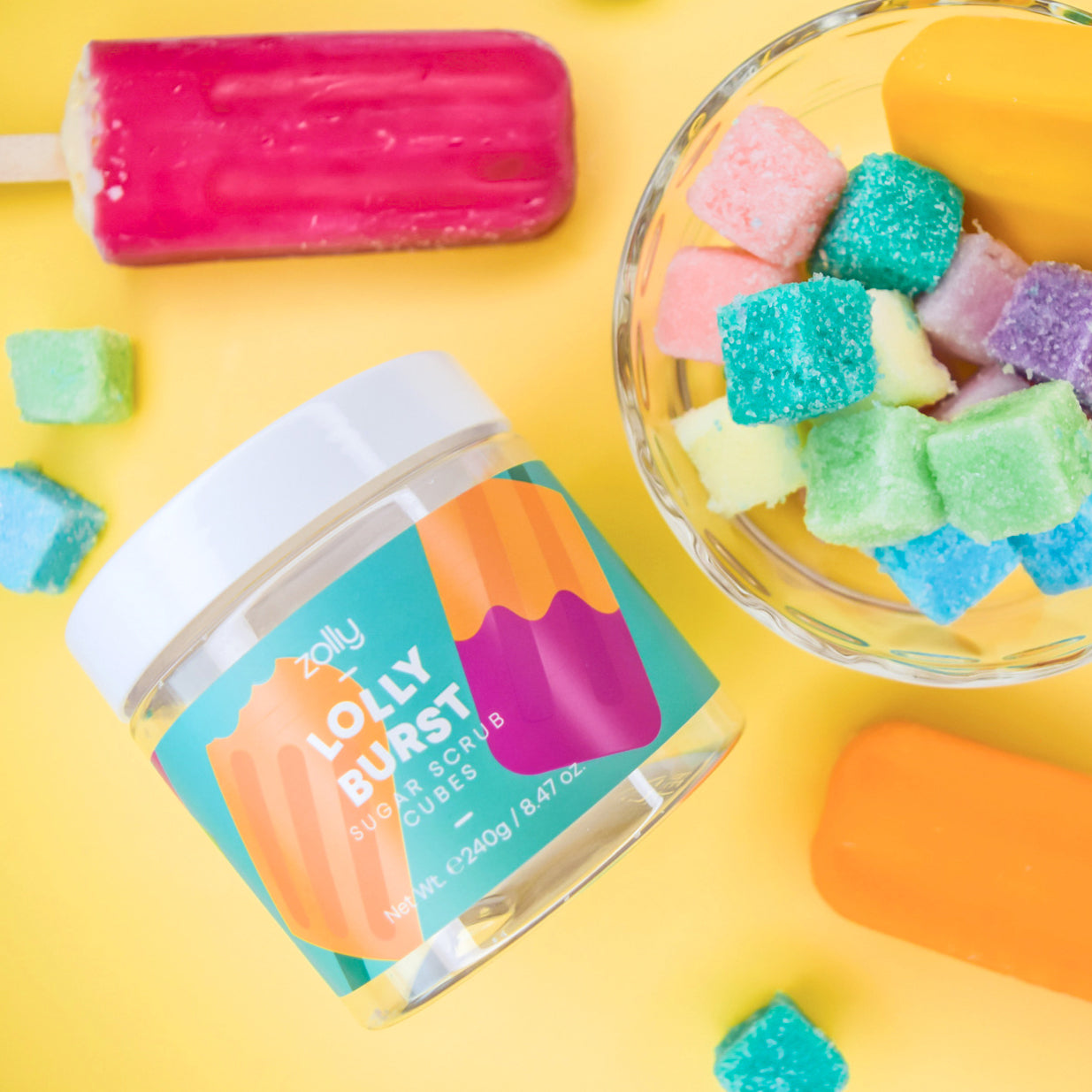 Lolly Burst Zucker-Peeling-Würfel