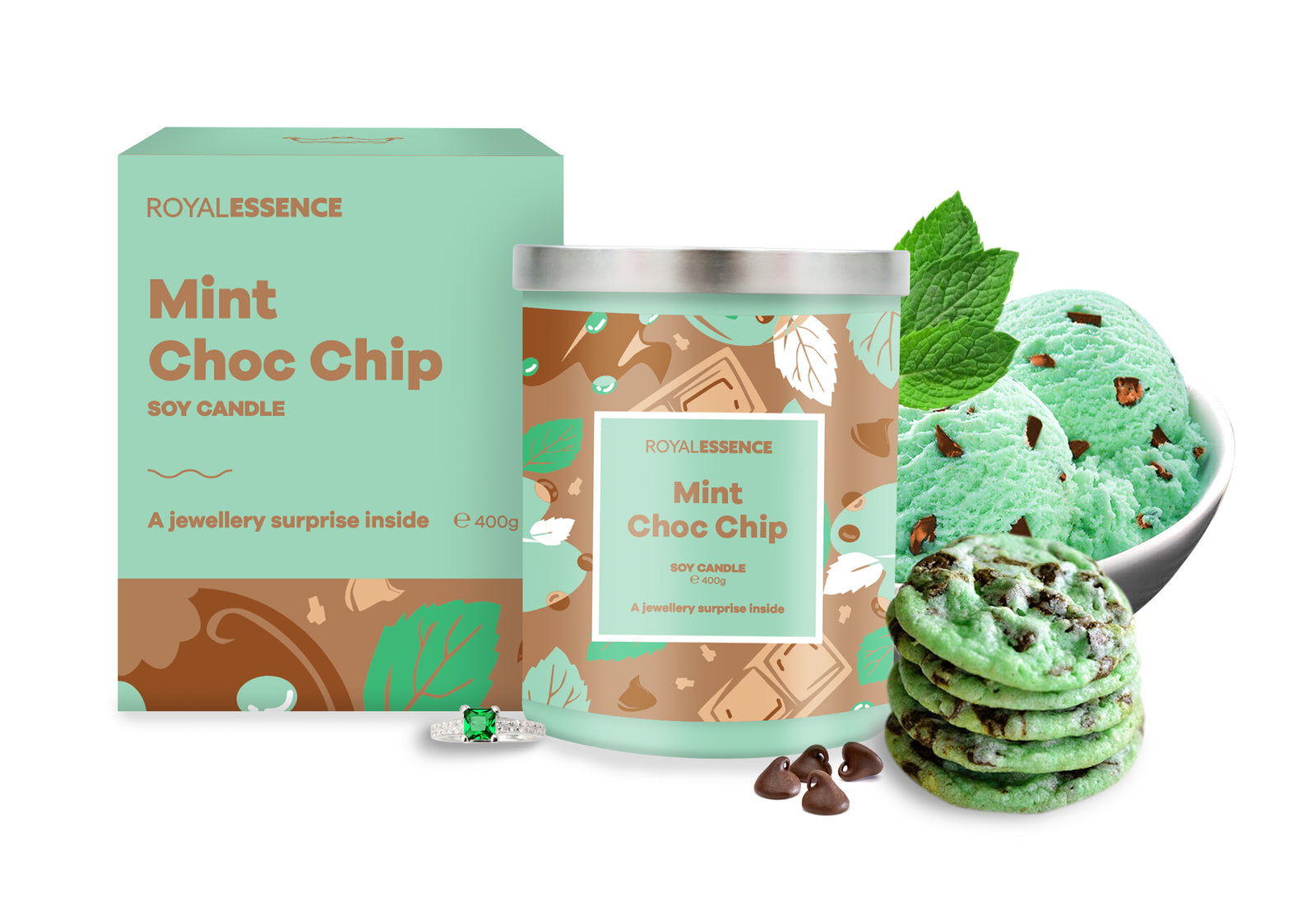 Mint Choc Chip (Kerze)
