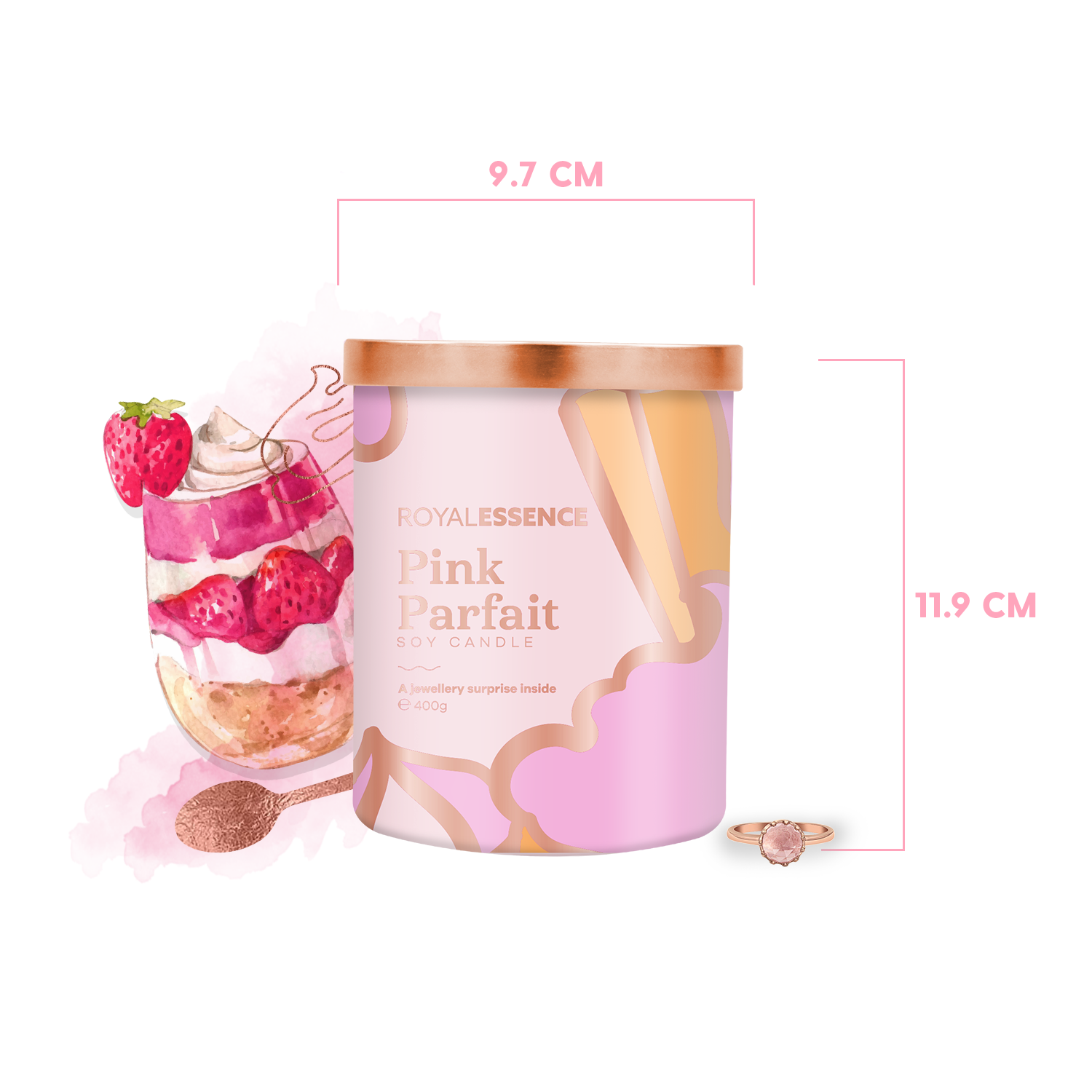 Rosa Parfait (Kerze)