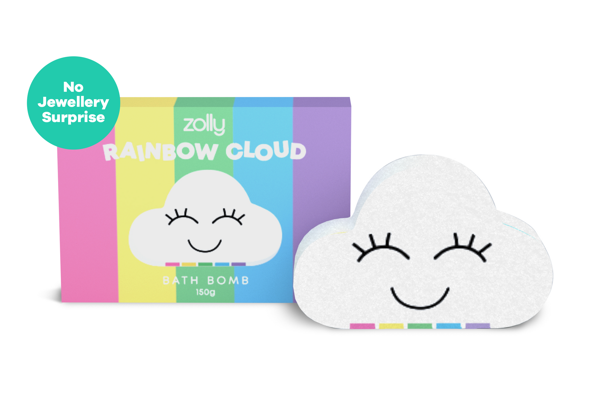 Regenbogenwolken-Badebombe - 150 g