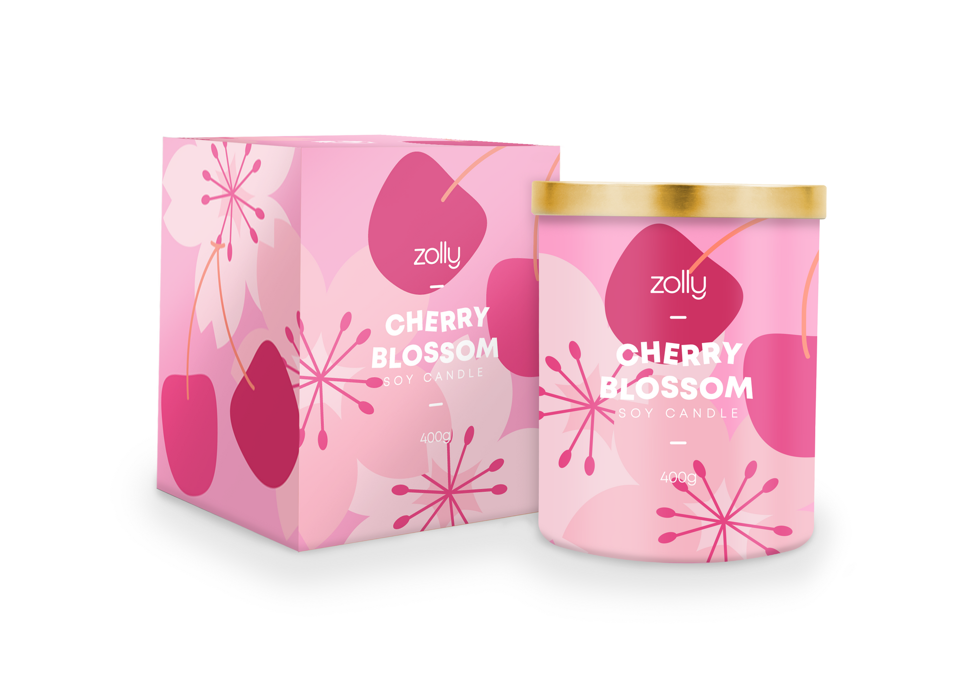 Kirschblütenkerze 400g