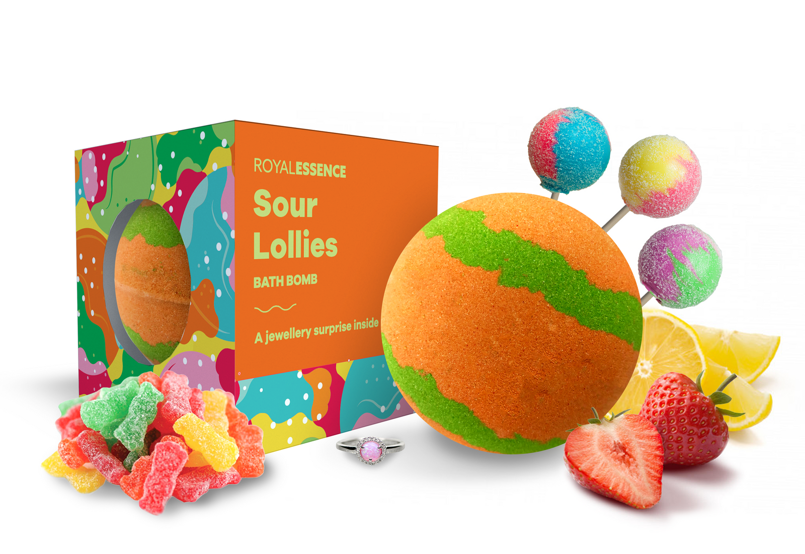 Saure Lollies (Badebombe)
