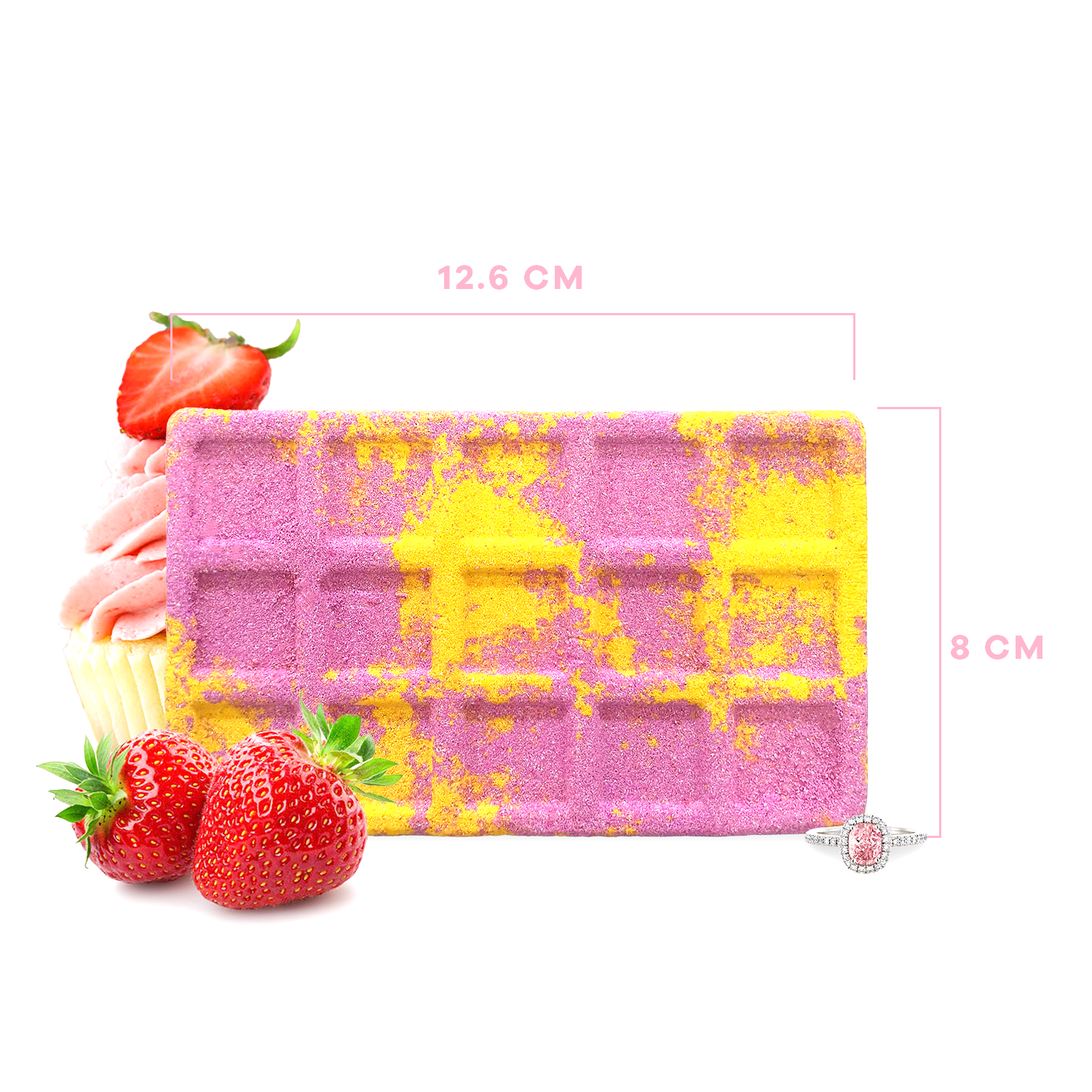 Erdbeer-Buttercreme - Waffel (Badebombe)