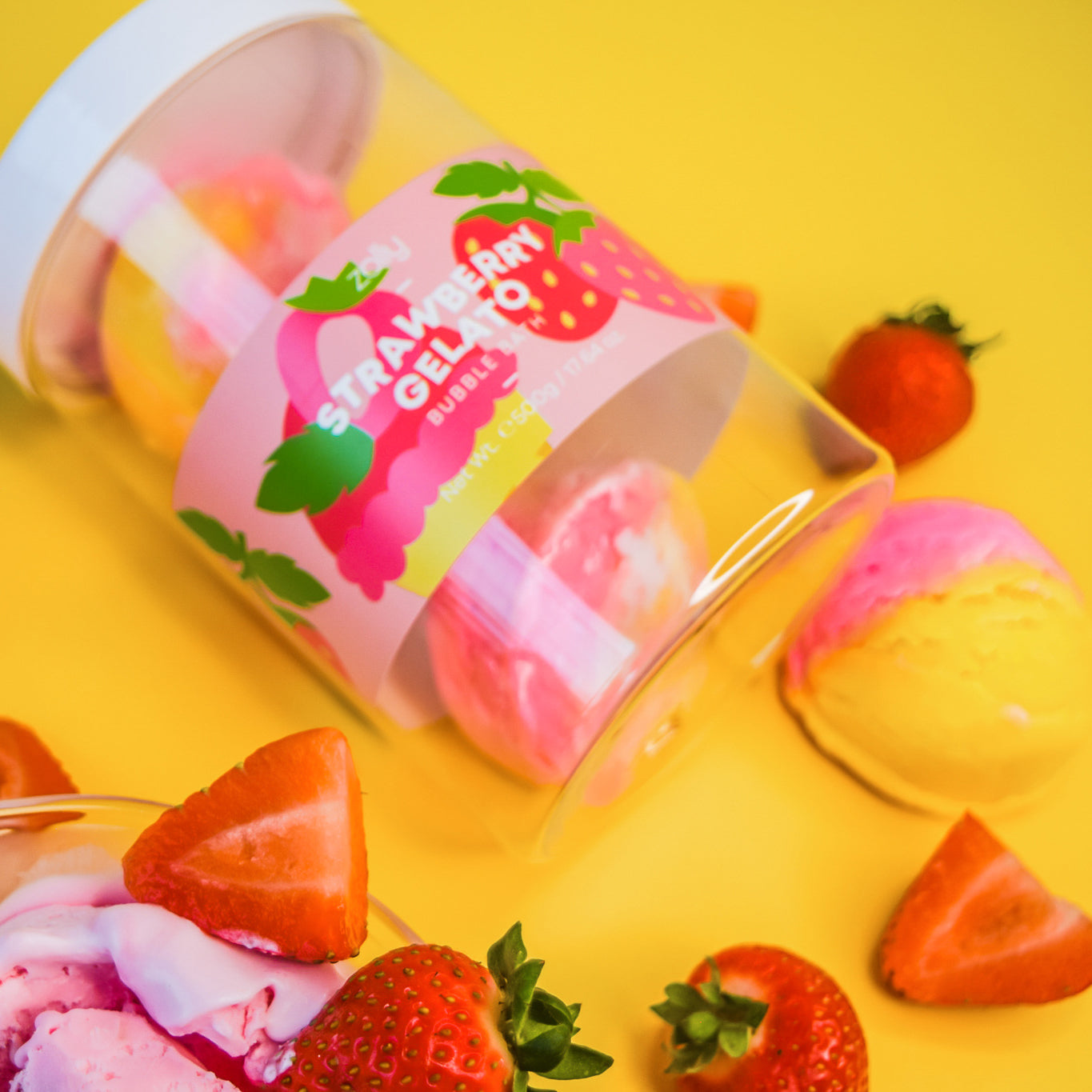 Erdbeer Gelato Bubble Bars