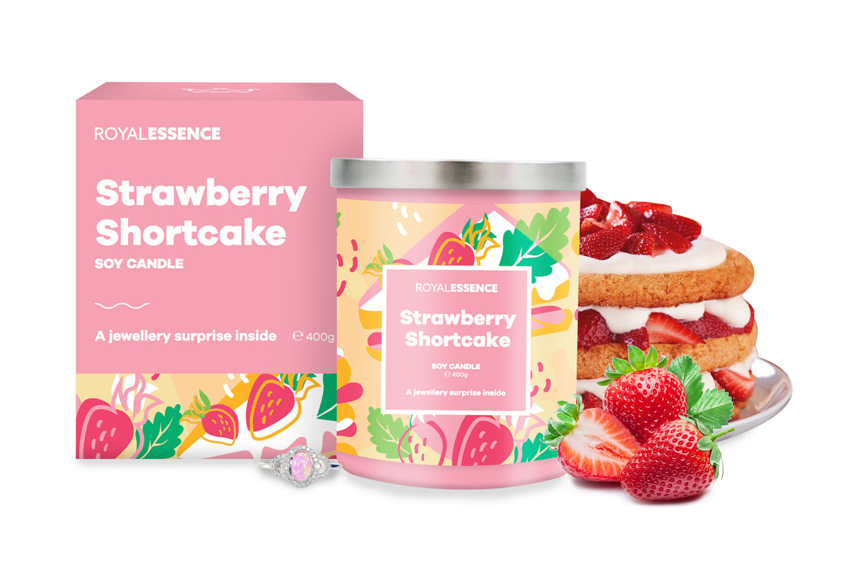 Erdbeer-Shortcake (Kerze)