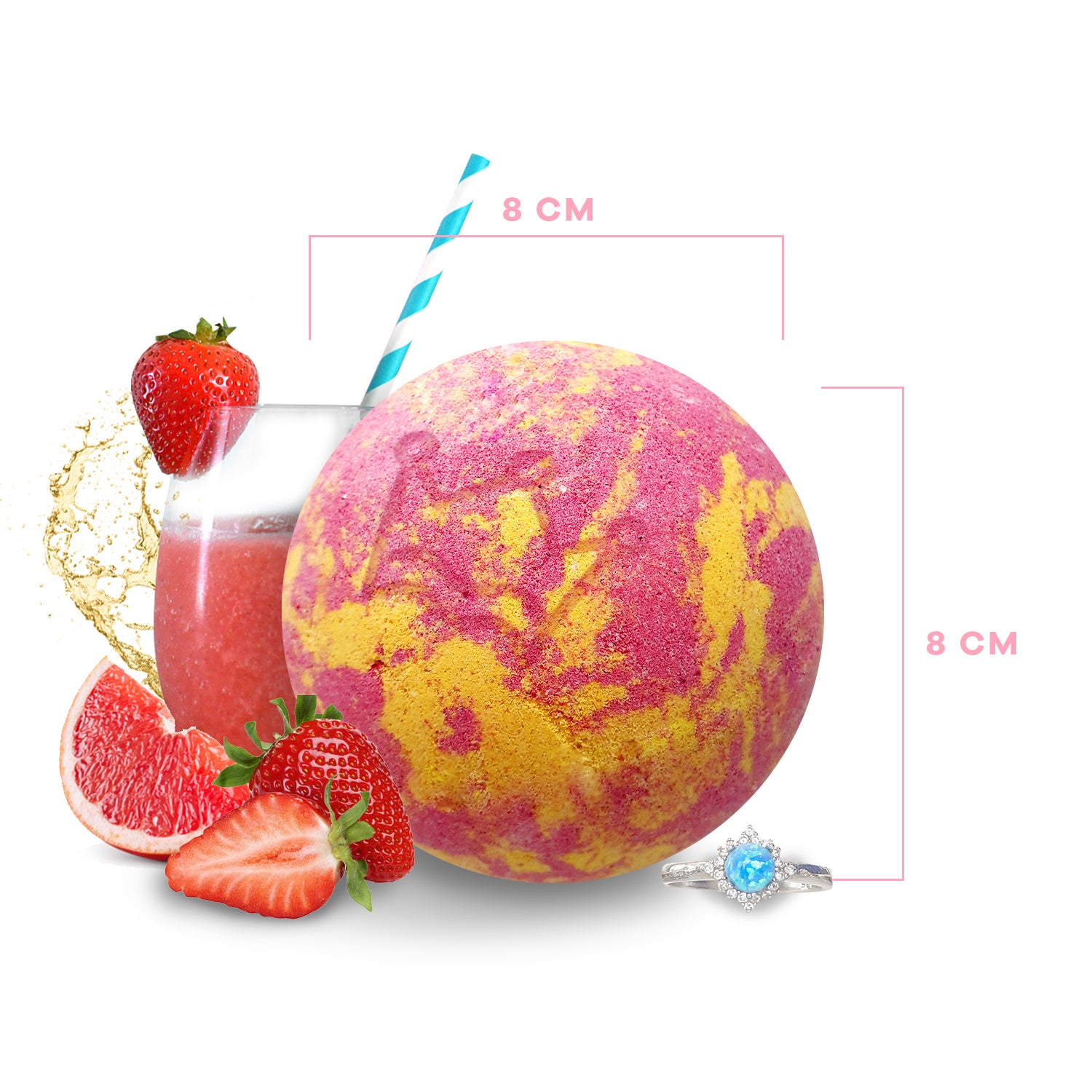 Erdbeer-Slushie (Badebombe)
