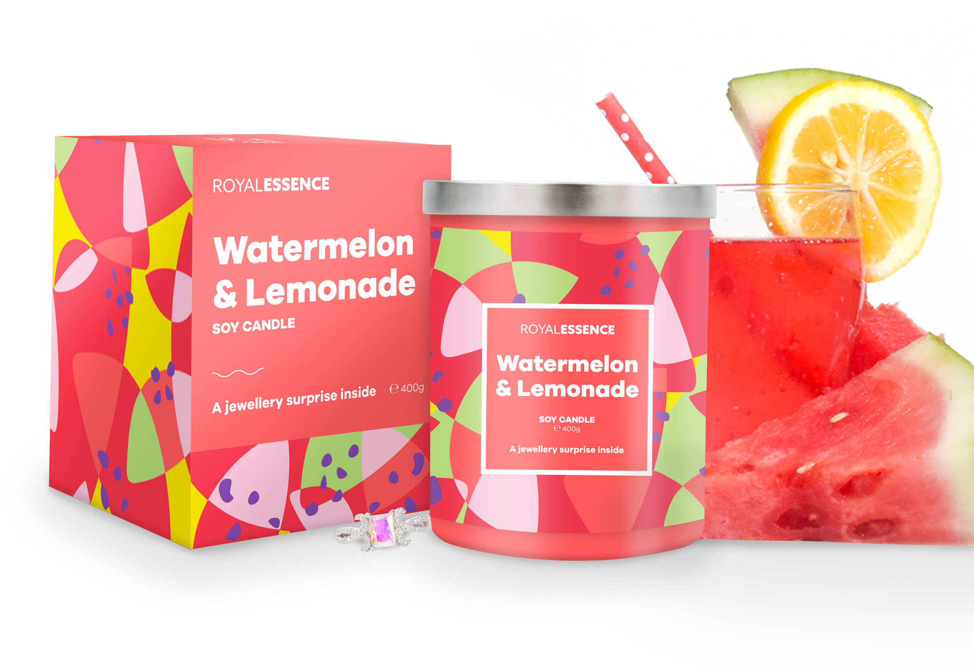 Wassermelone &amp; Limonade (Kerze)