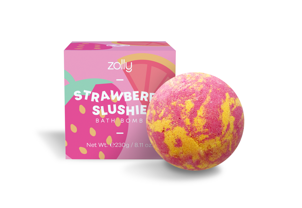 Erdbeer-Slushie-Badebombe