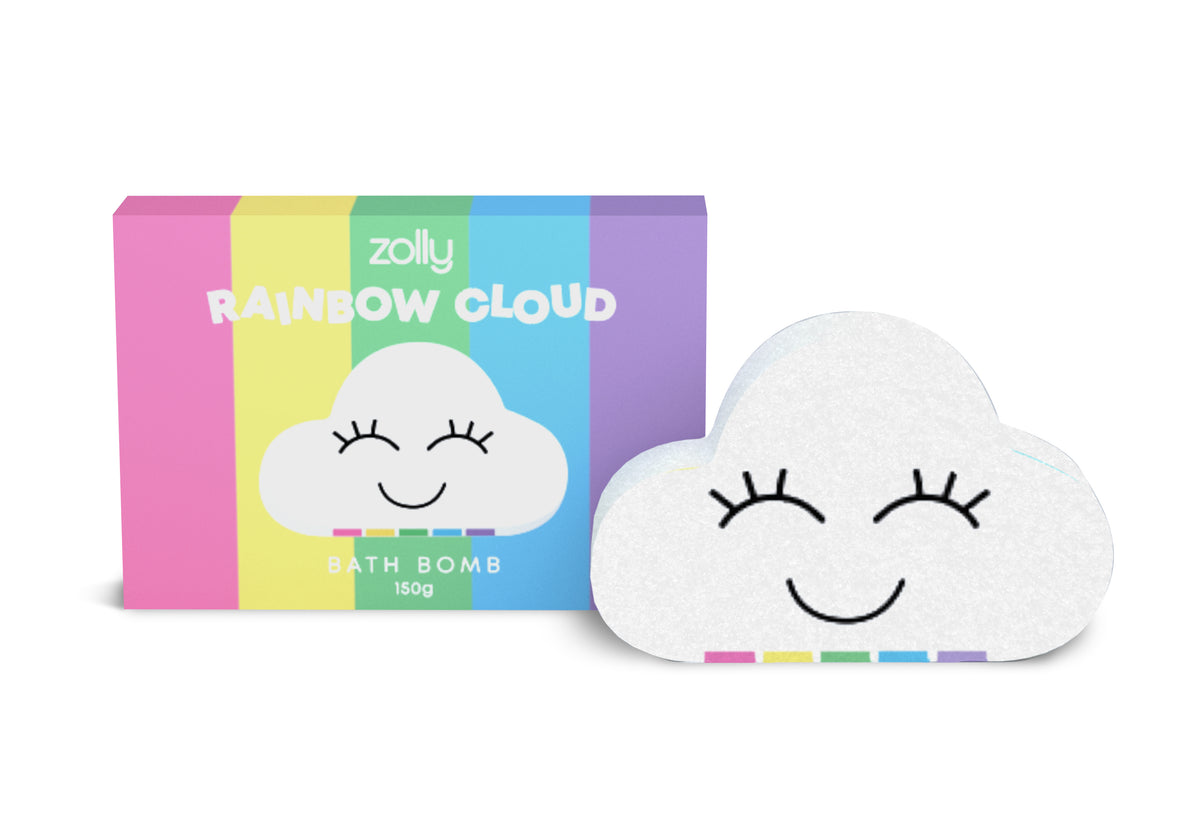 Regenbogenwolken-Badebombe - 150 g