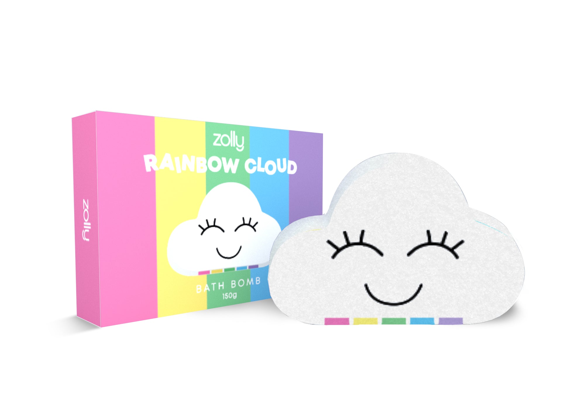 Regenbogenwolken-Badebombe - 150 g