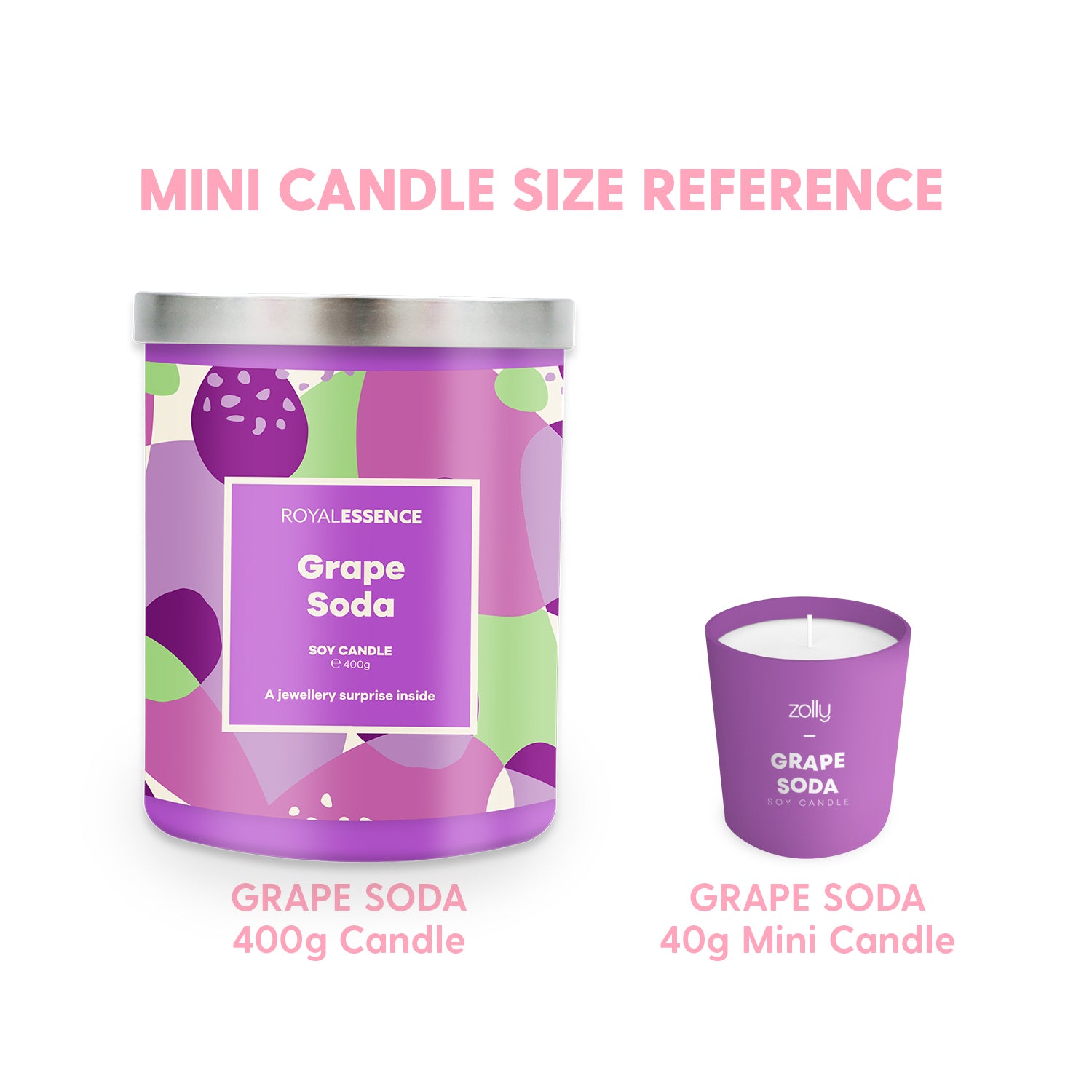 Grape Soda Minikerze 40g