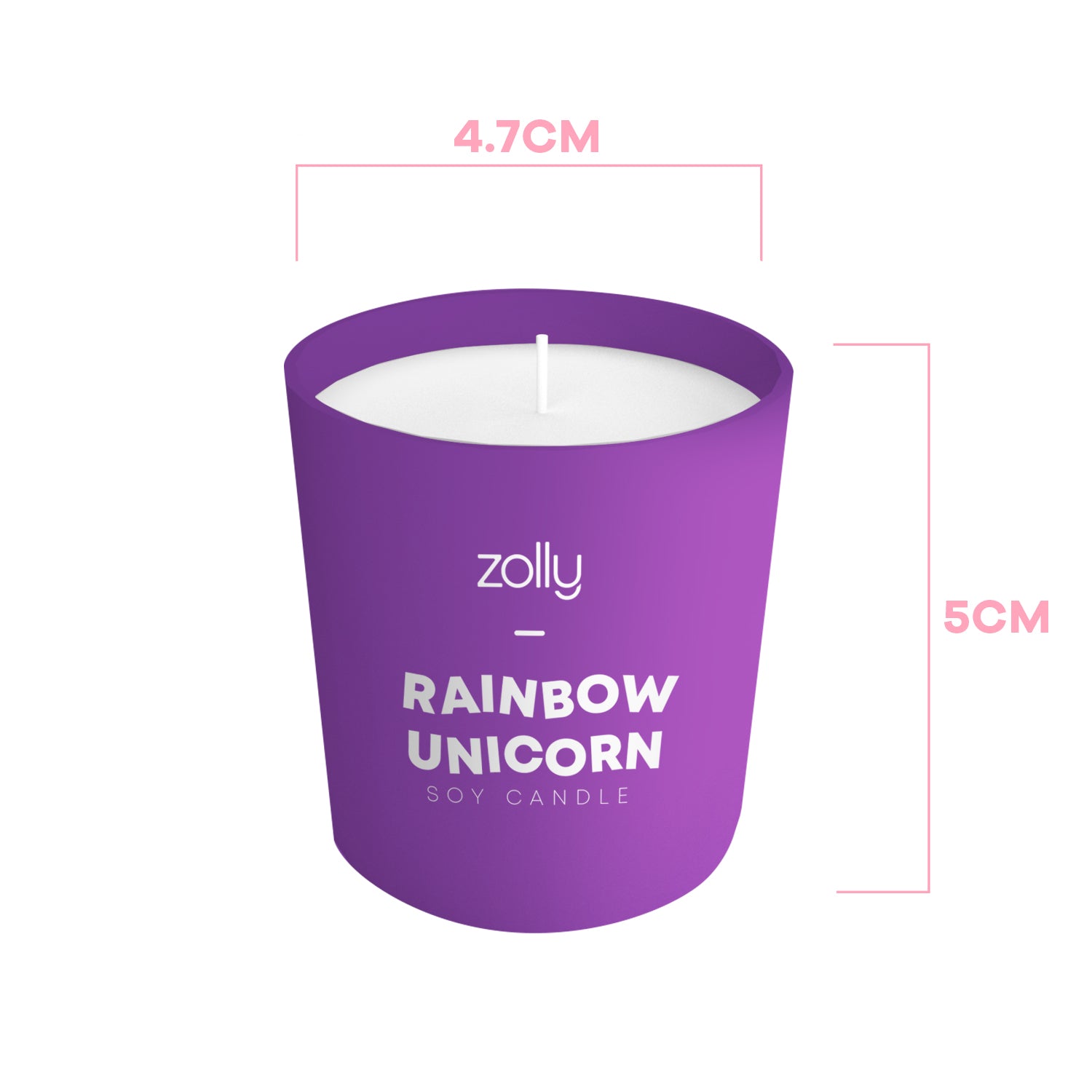 Mini-Kerze Regenbogen-Einhorn 40g