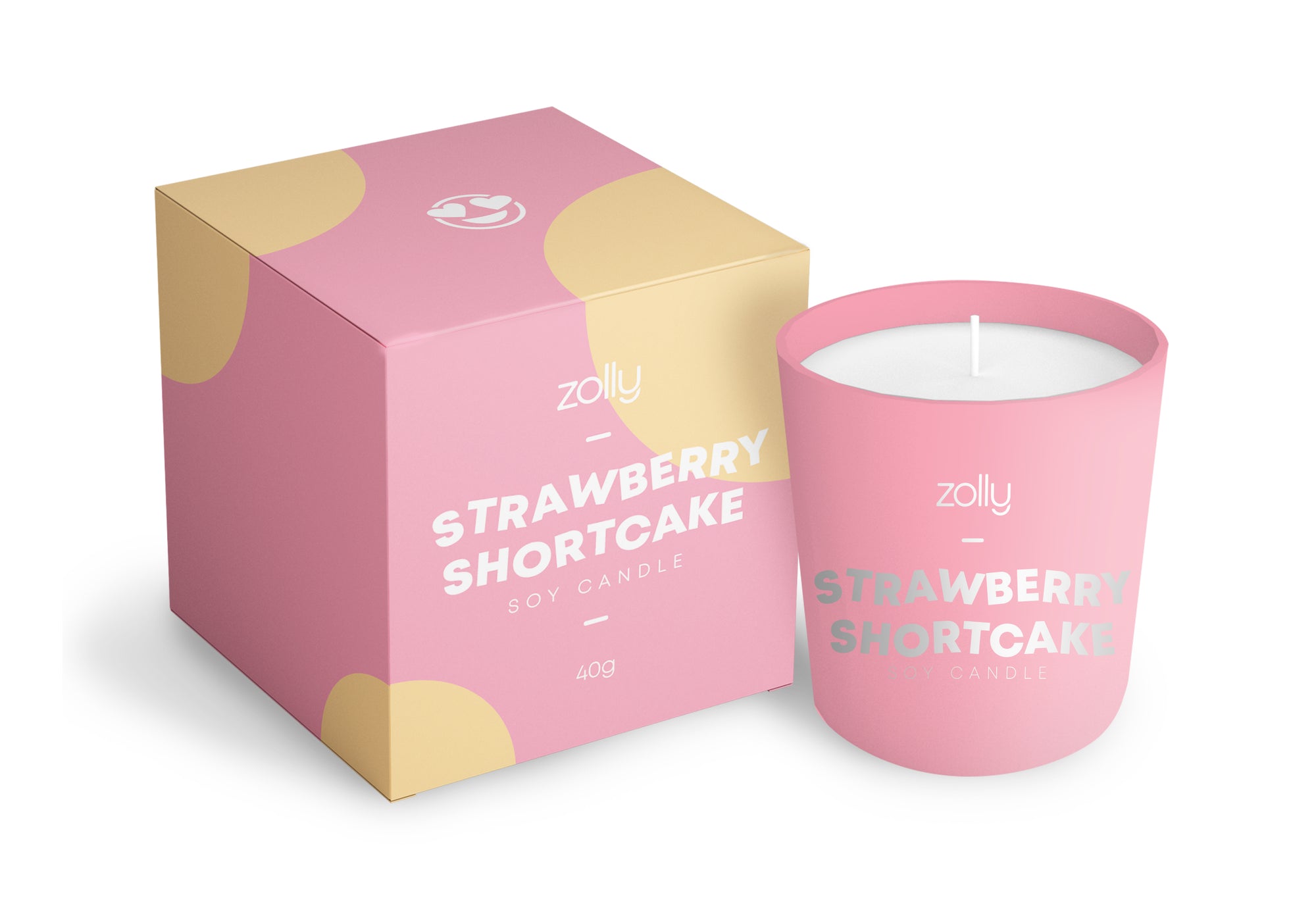 Erdbeer-Shortcake-Mini-Kerze 40g