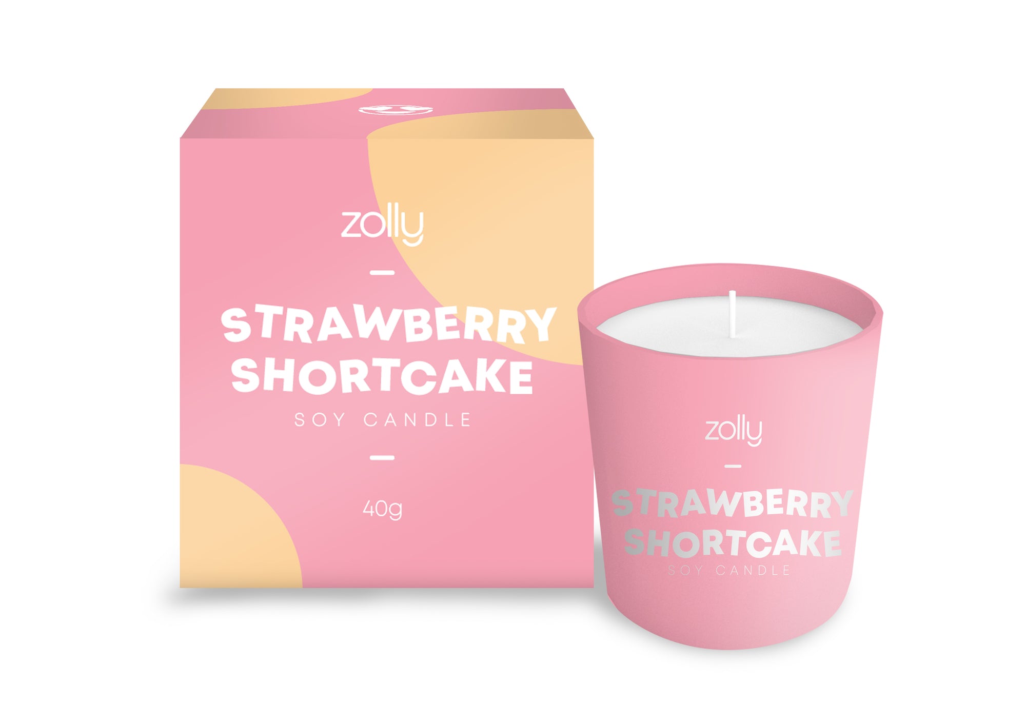 Erdbeer-Shortcake-Mini-Kerze 40g
